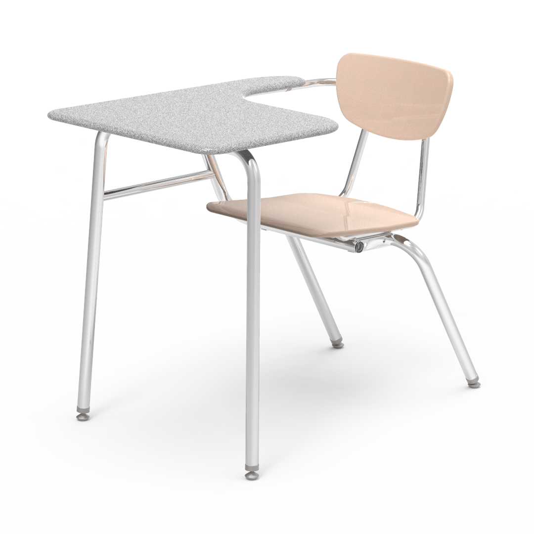 Virco 3400LANBRM - Combo Desk with 18" Hard Plastic Seat, 18" x  21" x 30" Hard Plastic Top with Arm support, No Bookrack (Virco 3400LANBRM)