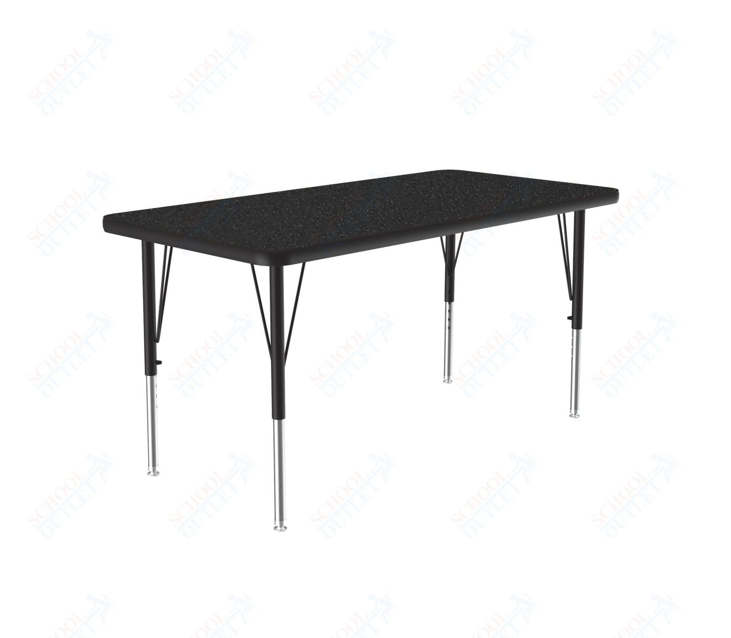 Correll Rectangular Deluxe High - Pressure Top Activity Tables with Adjustable Height 24"W x 36"L x 19 - 29"H (COR - A2436 - XX) - SchoolOutlet