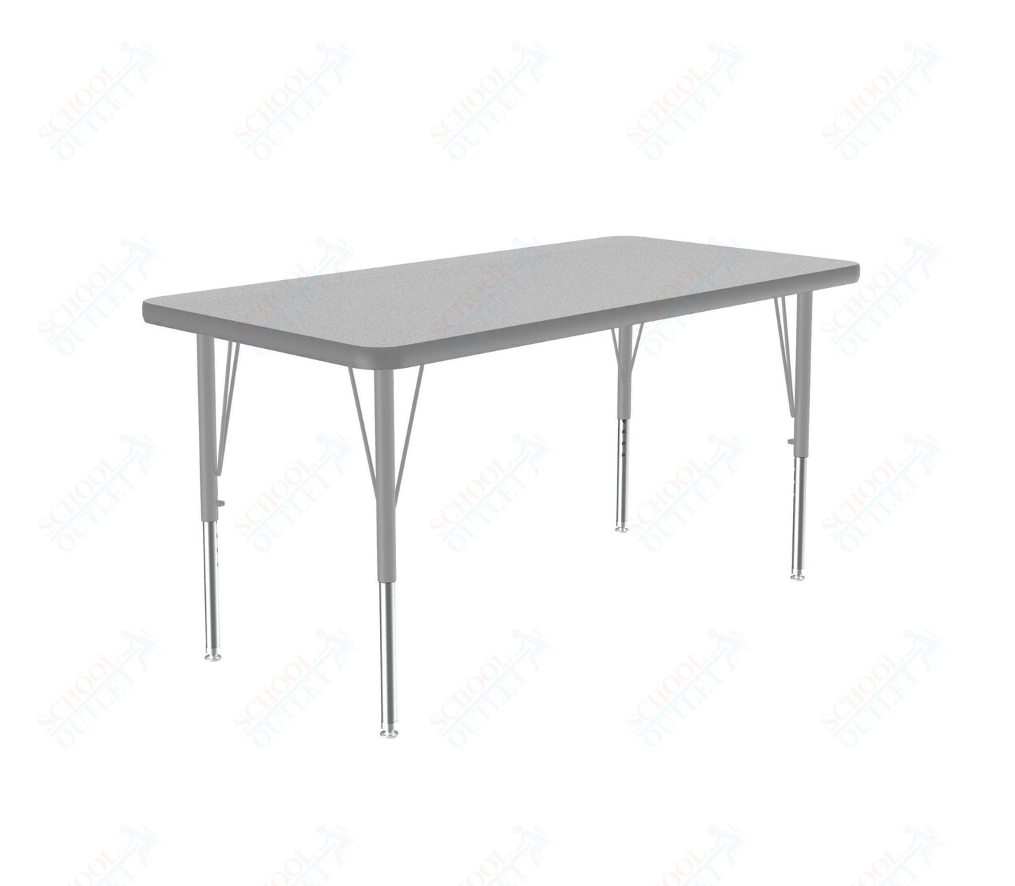 Correll Rectangular Deluxe High - Pressure Top Activity Tables with Adjustable Height 24"W x 36"L x 19 - 29"H (COR - A2436 - XX) - SchoolOutlet