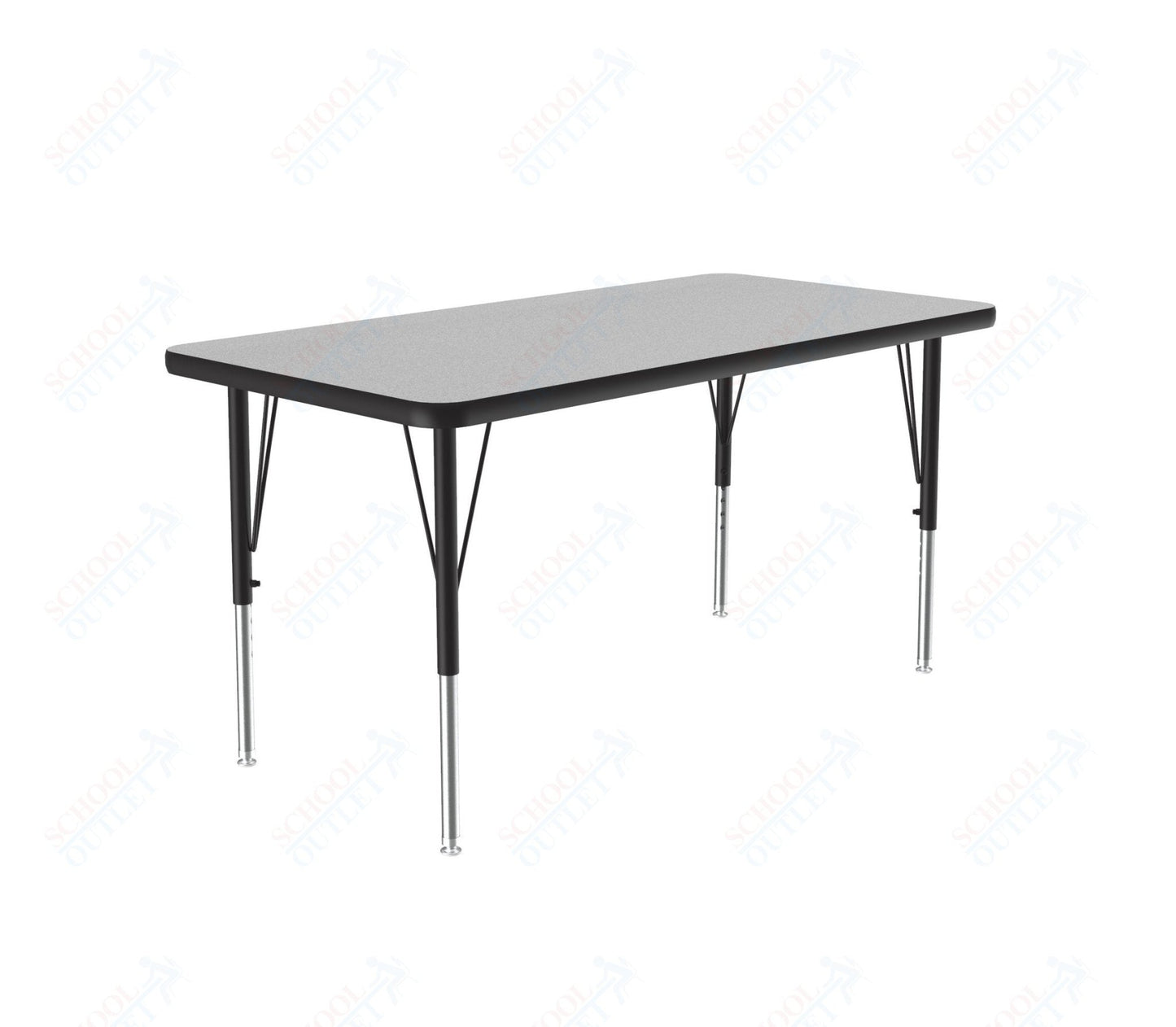 Correll Rectangular Deluxe High - Pressure Top Activity Tables with Adjustable Height 24"W x 36"L x 19 - 29"H (COR - A2436 - XX) - SchoolOutlet