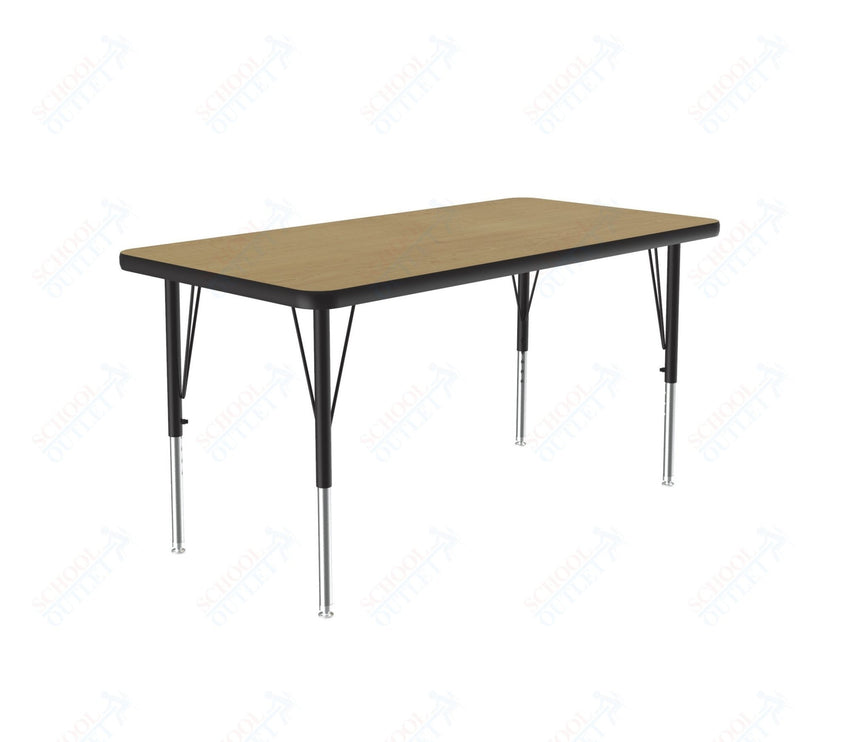 Correll Rectangular Deluxe High - Pressure Top Activity Tables with Adjustable Height 24"W x 36"L x 19 - 29"H (COR - A2436 - XX) - SchoolOutlet