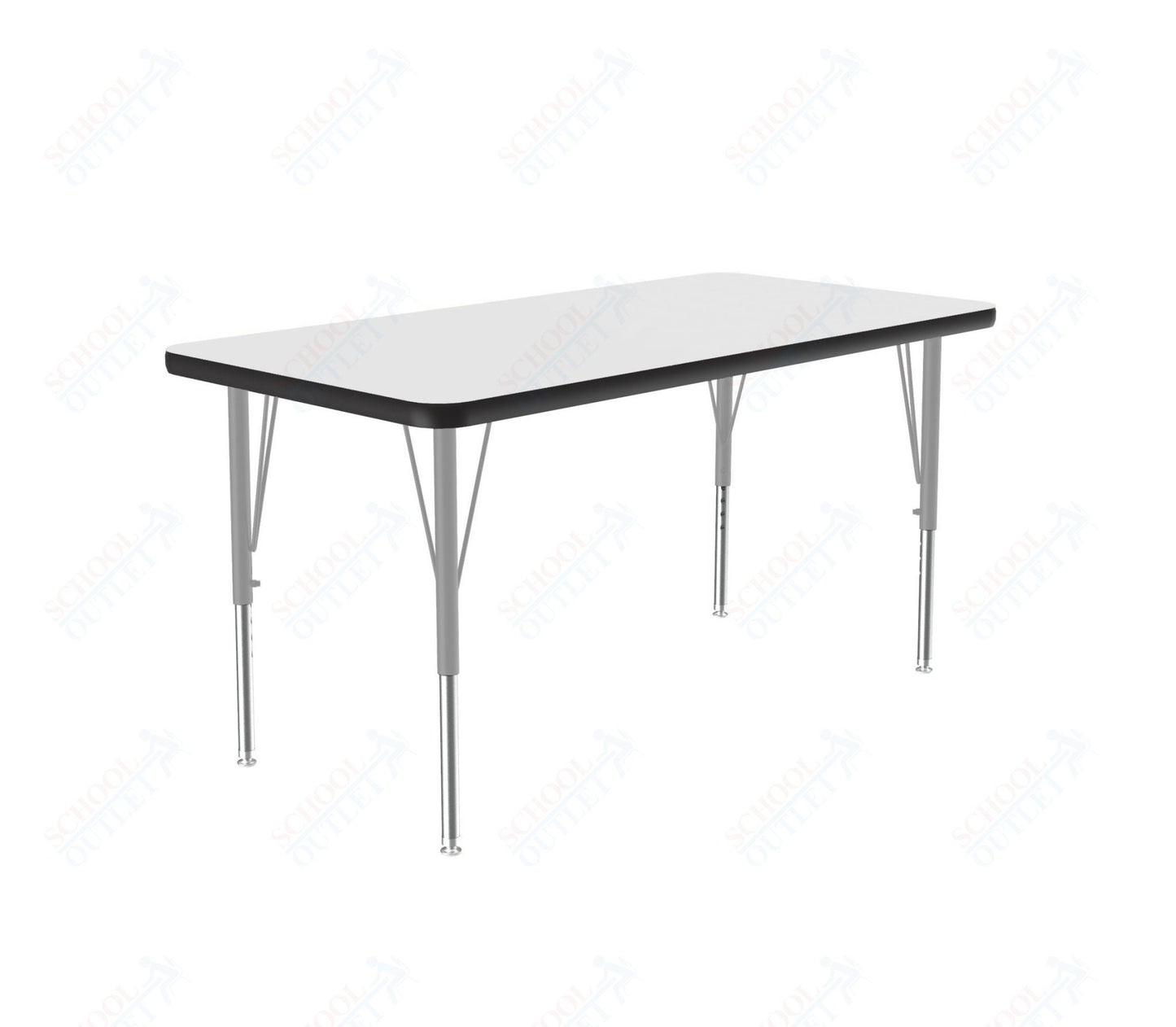 Correll Rectangular Deluxe High - Pressure Top Activity Tables with Adjustable Height 24"W x 36"L x 19 - 29"H (COR - A2436 - XX) - SchoolOutlet