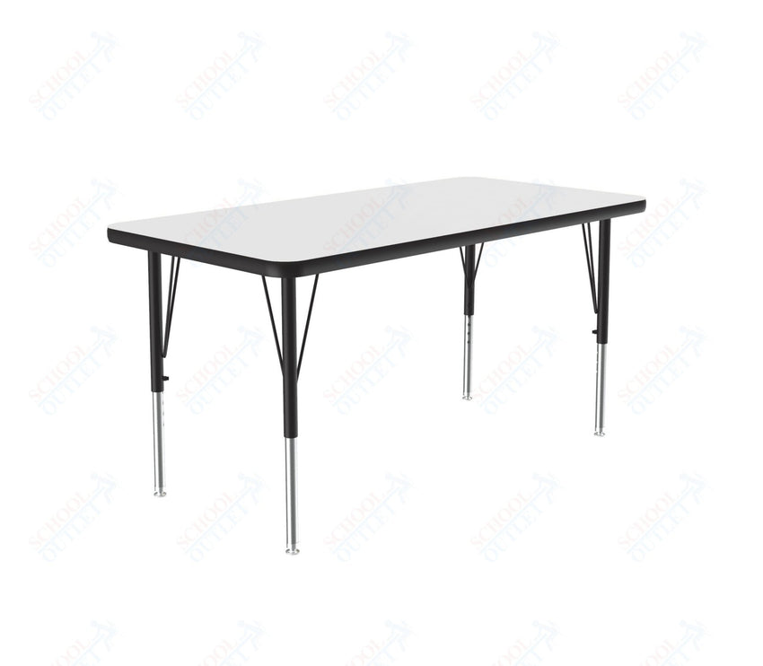Correll Rectangular Deluxe High - Pressure Top Activity Tables with Adjustable Height 24"W x 36"L x 19 - 29"H (COR - A2436 - XX) - SchoolOutlet