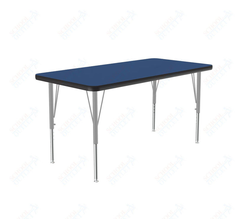 Correll Rectangular Deluxe High - Pressure Top Activity Tables with Adjustable Height 24"W x 36"L x 19 - 29"H (COR - A2436 - XX) - SchoolOutlet
