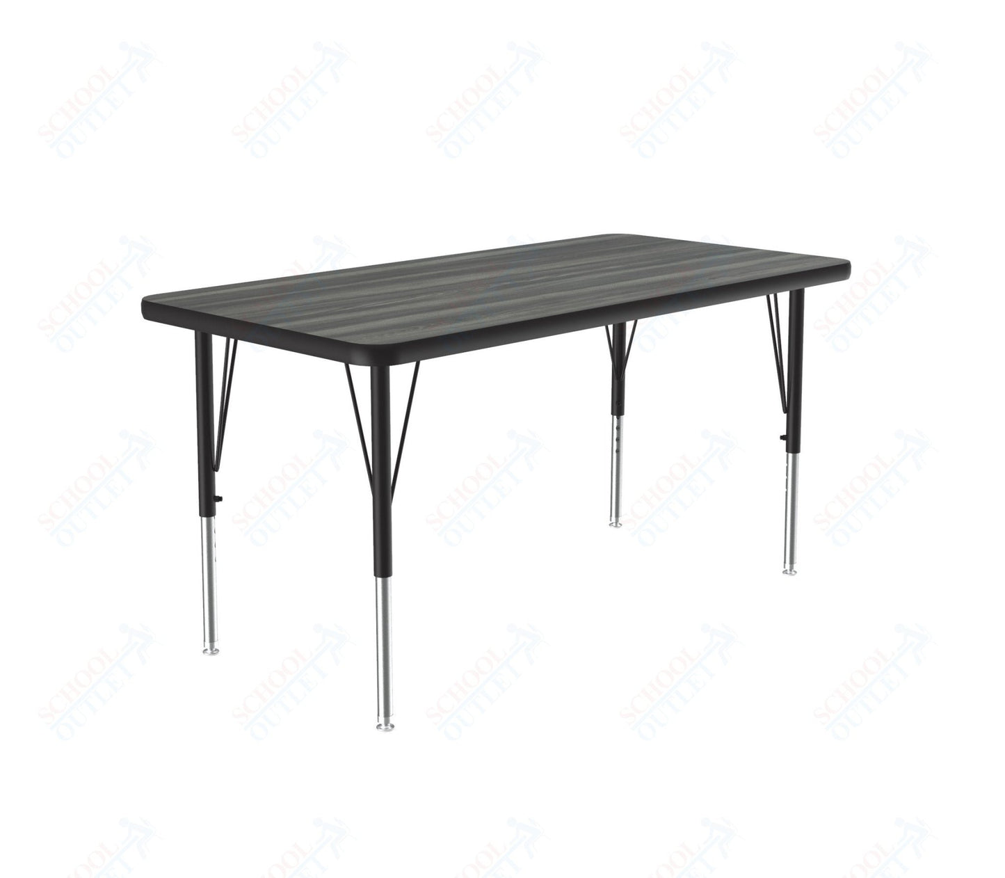 Correll Rectangular Deluxe High - Pressure Top Activity Tables with Adjustable Height 24"W x 36"L x 19 - 29"H (COR - A2436 - XX) - SchoolOutlet