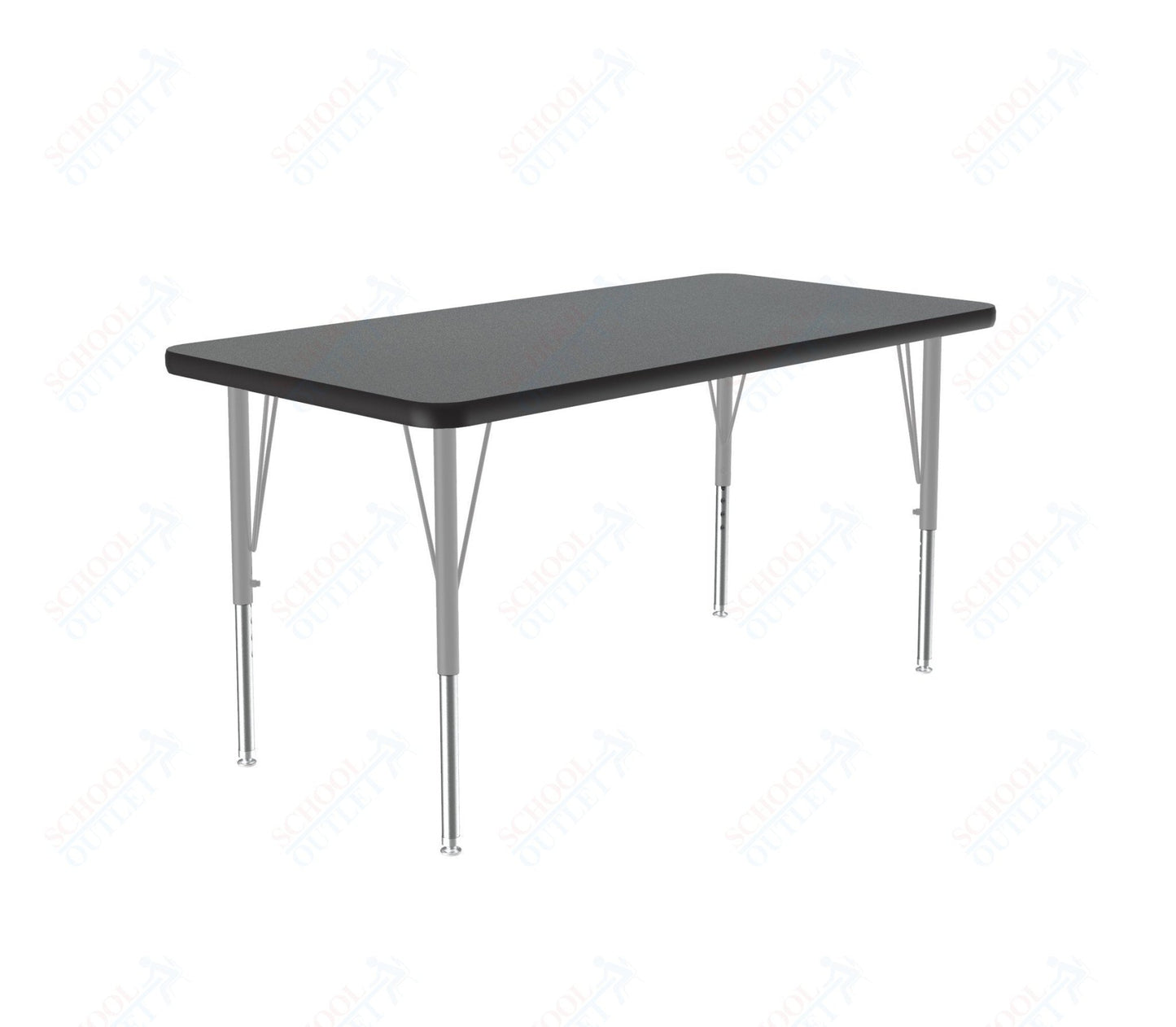Correll Rectangular Deluxe High - Pressure Top Activity Tables with Adjustable Height 24"W x 36"L x 19 - 29"H (COR - A2436 - XX) - SchoolOutlet