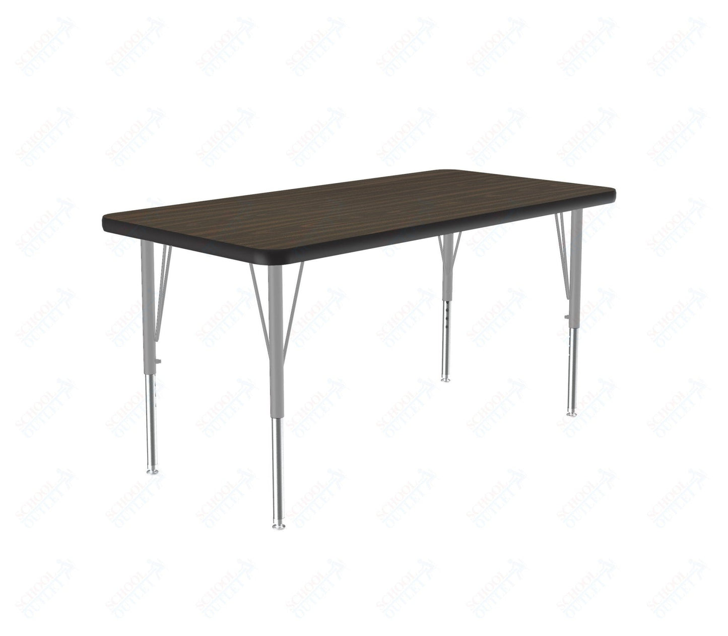Correll Commercial Rectangular Activity Tables - Thermal Fused Laminate with Adjustable Height 24"W x 36"L x 19-29"H (COR-A2436TF-REC-XX) - SchoolOutlet