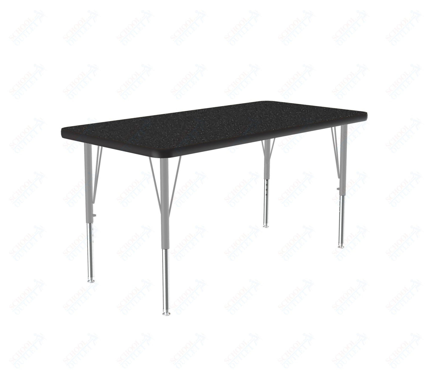Correll Commercial Rectangular Activity Tables - Thermal Fused Laminate with Adjustable Height 24"W x 36"L x 19-29"H (COR-A2436TF-REC-XX) - SchoolOutlet