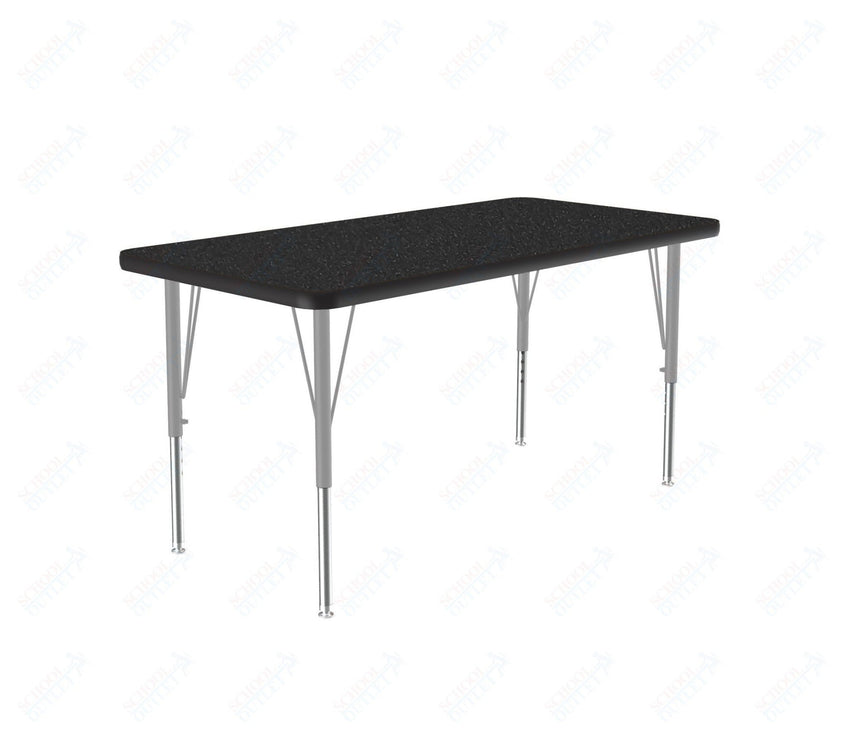 Correll Commercial Rectangular Activity Tables - Thermal Fused Laminate with Adjustable Height 24"W x 36"L x 19-29"H (COR-A2436TF-REC-XX) - SchoolOutlet