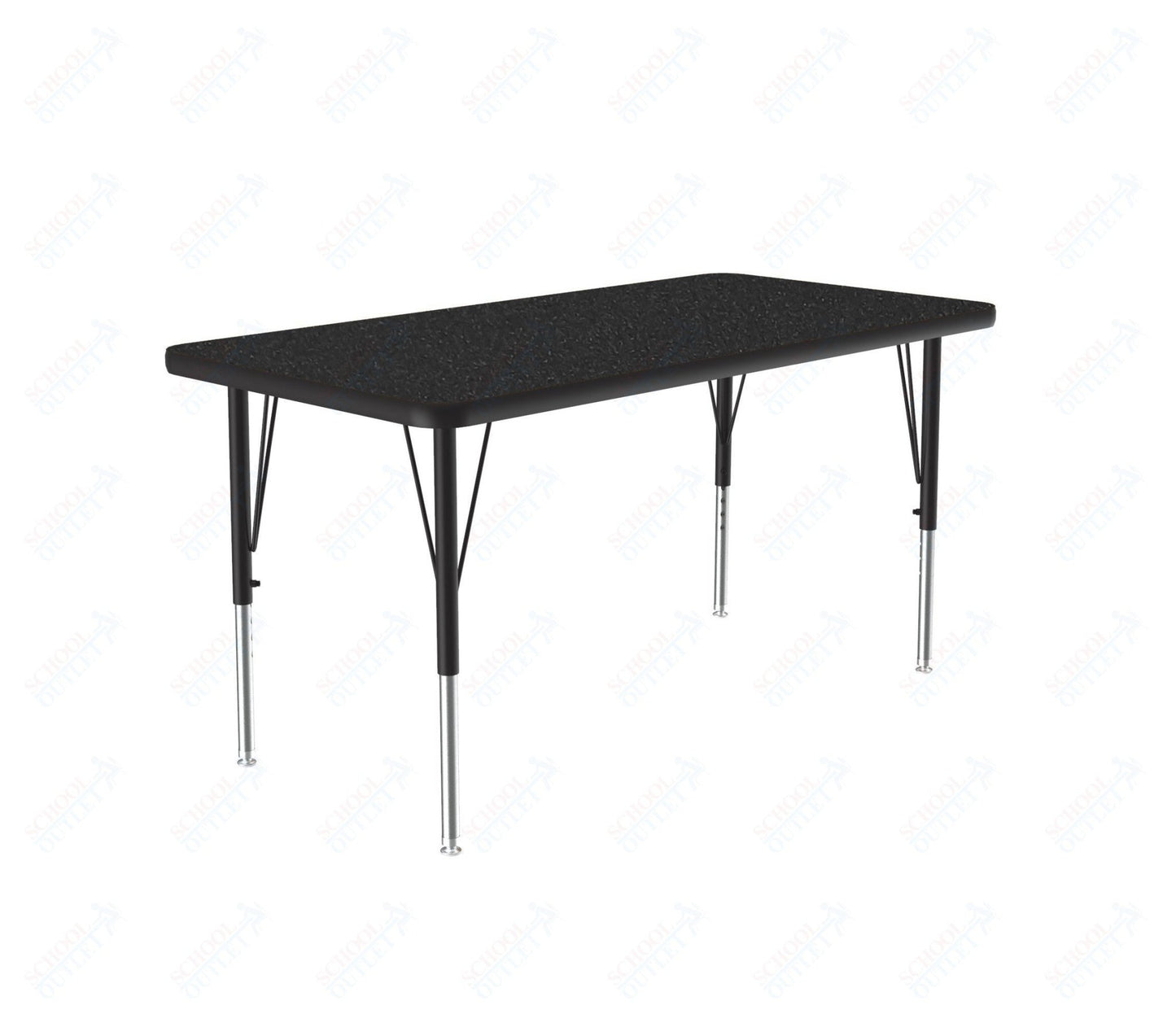 Correll Commercial Rectangular Activity Tables - Thermal Fused Laminate with Adjustable Height 24"W x 36"L x 19-29"H (COR-A2436TF-REC-XX) - SchoolOutlet