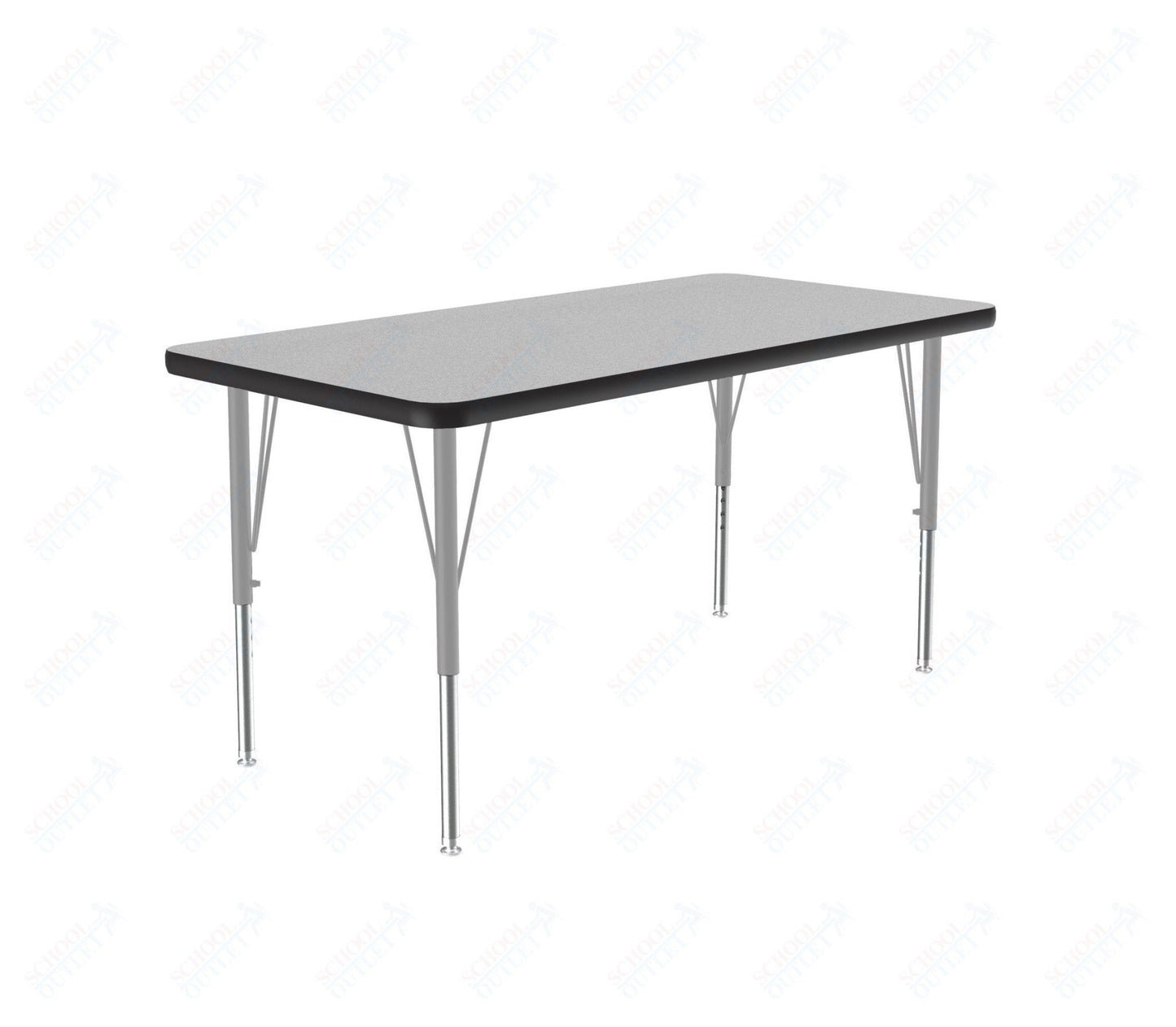 Correll Commercial Rectangular Activity Tables - Thermal Fused Laminate with Adjustable Height 24"W x 36"L x 19-29"H (COR-A2436TF-REC-XX) - SchoolOutlet