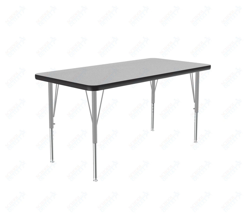Correll Commercial Rectangular Activity Tables - Thermal Fused Laminate with Adjustable Height 24"W x 36"L x 19-29"H (COR-A2436TF-REC-XX) - SchoolOutlet
