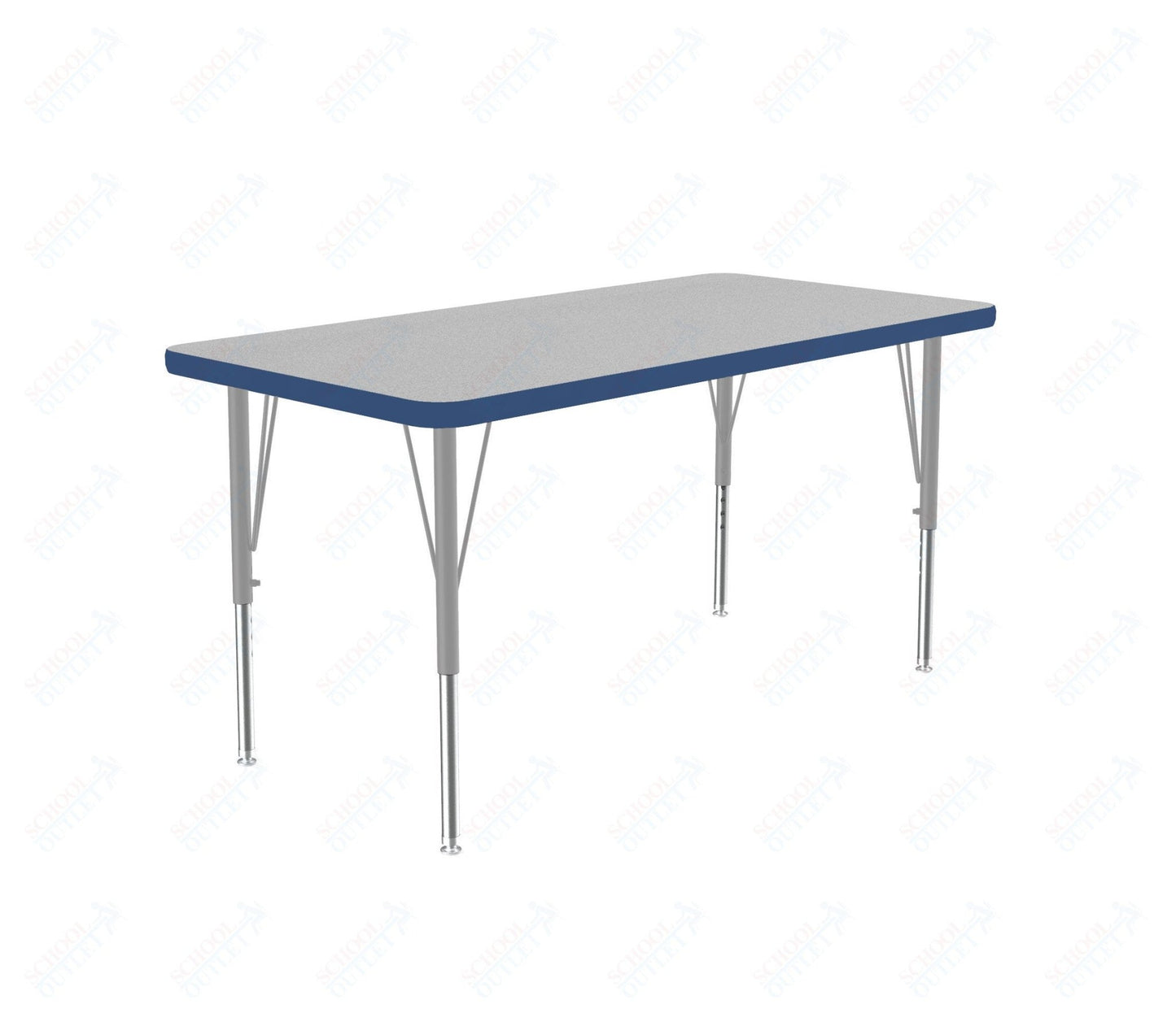 Correll Commercial Rectangular Activity Tables - Thermal Fused Laminate with Adjustable Height 24"W x 36"L x 19-29"H (COR-A2436TF-REC-XX) - SchoolOutlet