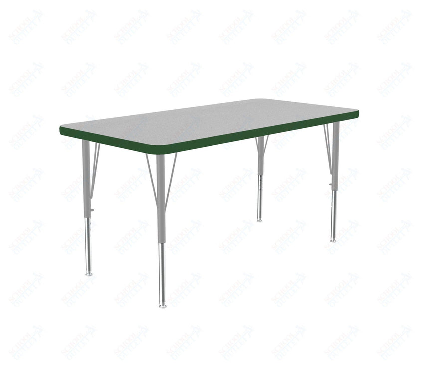 Correll Commercial Rectangular Activity Tables - Thermal Fused Laminate with Adjustable Height 24"W x 36"L x 19-29"H (COR-A2436TF-REC-XX) - SchoolOutlet