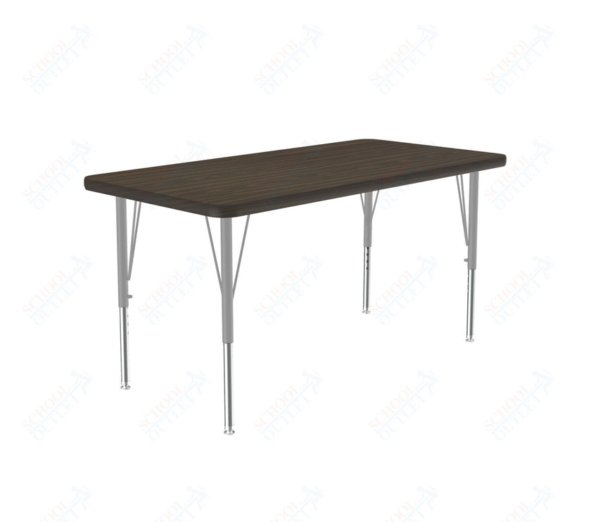 Correll Rectangular Deluxe High - Pressure Top Activity Tables with Adjustable Height 24"W x 48"L x 19 - 29"H (COR - A2448 - XX) - SchoolOutlet