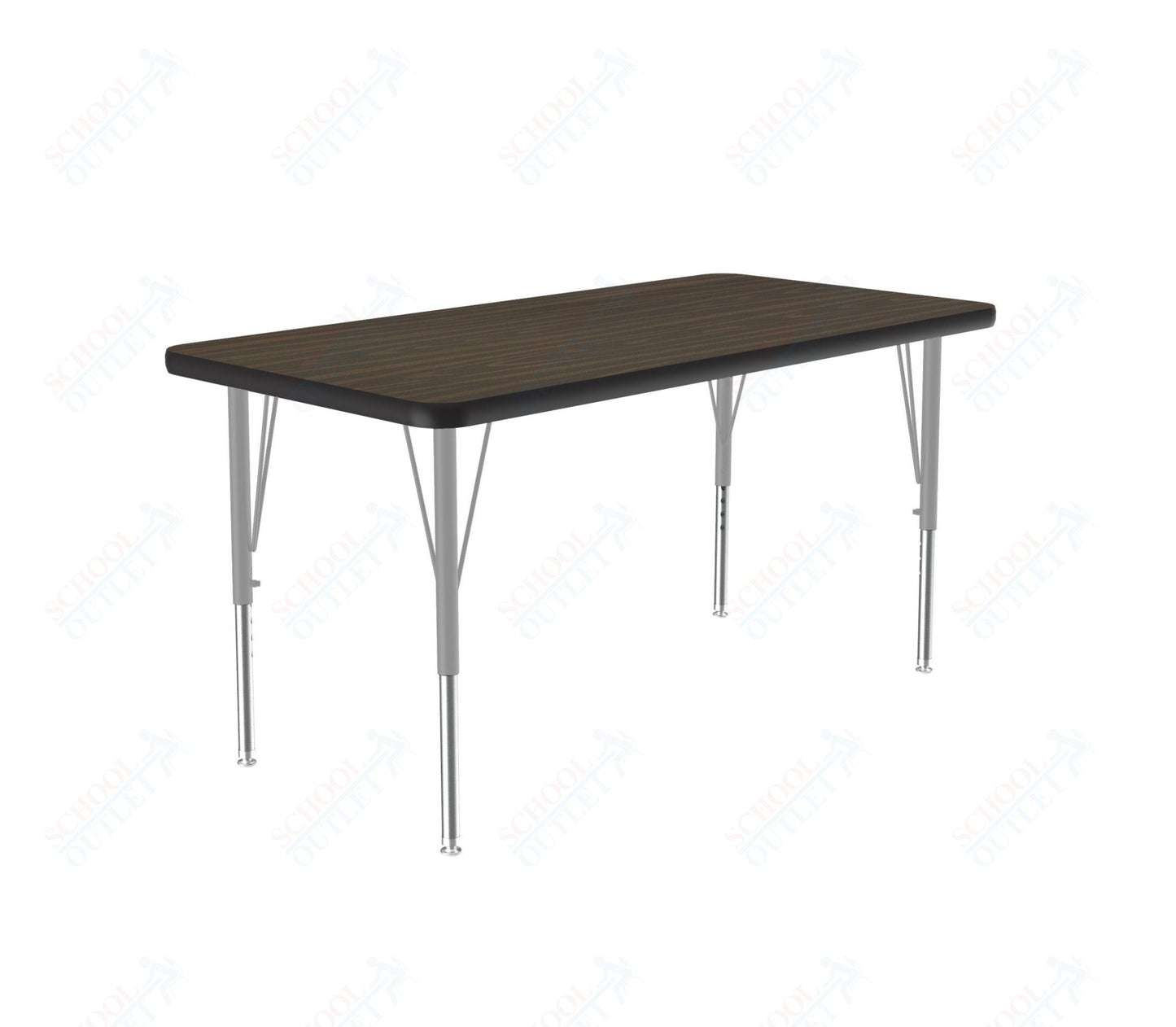 Correll Rectangular Deluxe High - Pressure Top Activity Tables with Adjustable Height 24"W x 48"L x 19 - 29"H (COR - A2448 - XX) - SchoolOutlet
