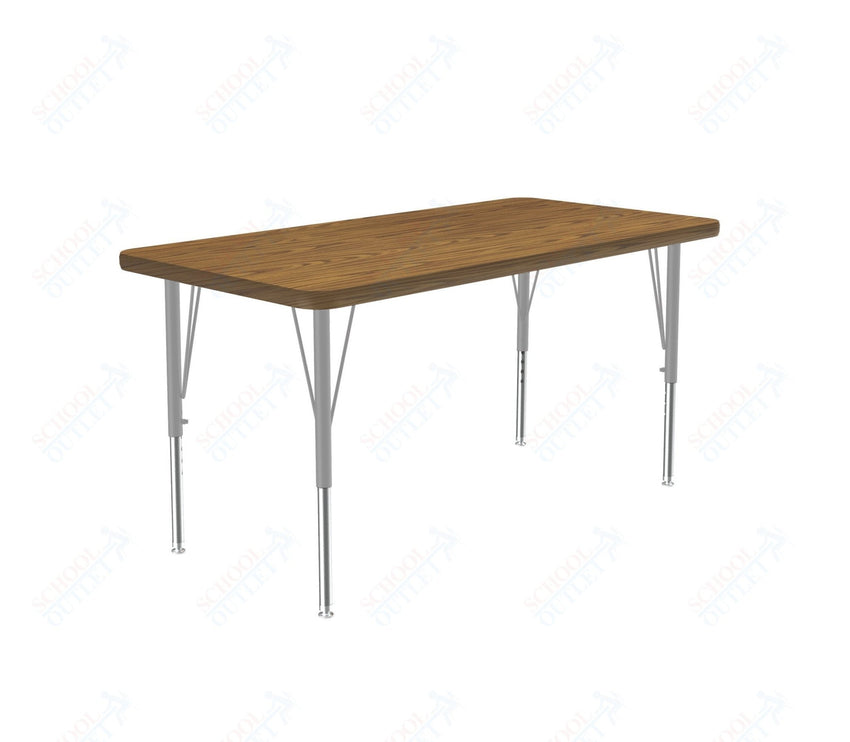 Correll Rectangular Deluxe High - Pressure Top Activity Tables with Adjustable Height 24"W x 48"L x 19 - 29"H (COR - A2448 - XX) - SchoolOutlet