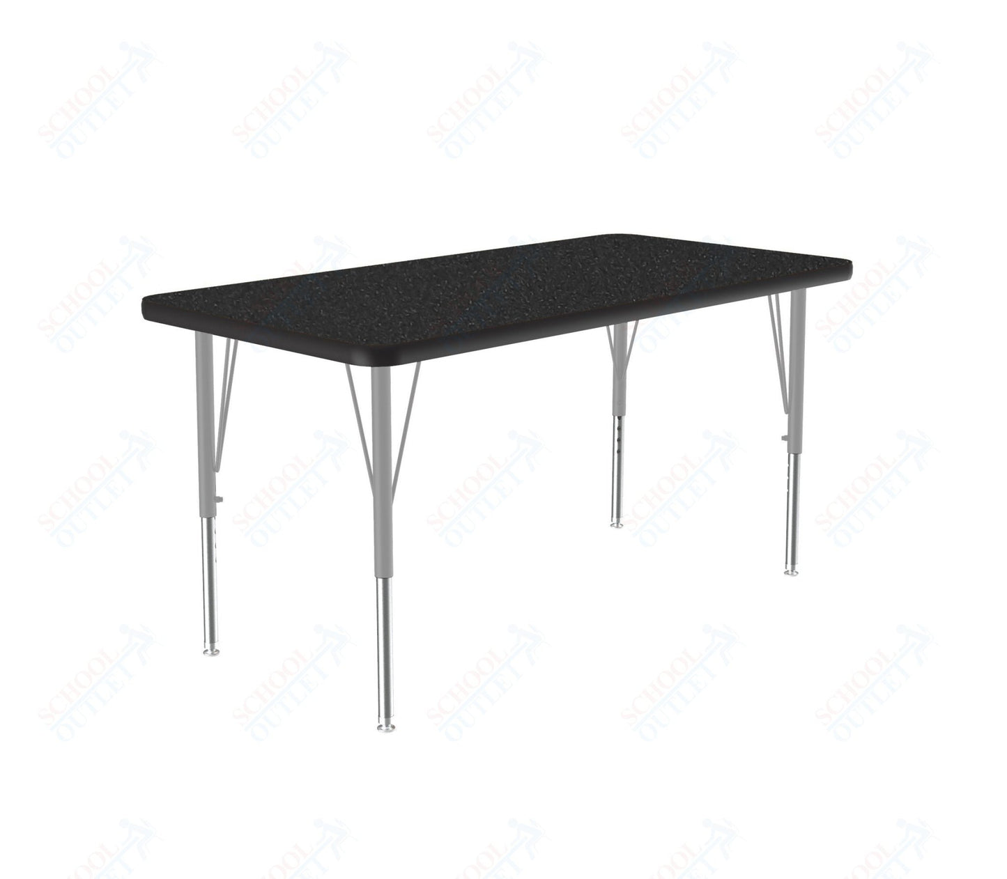 Correll Rectangular Deluxe High - Pressure Top Activity Tables with Adjustable Height 24"W x 48"L x 19 - 29"H (COR - A2448 - XX) - SchoolOutlet
