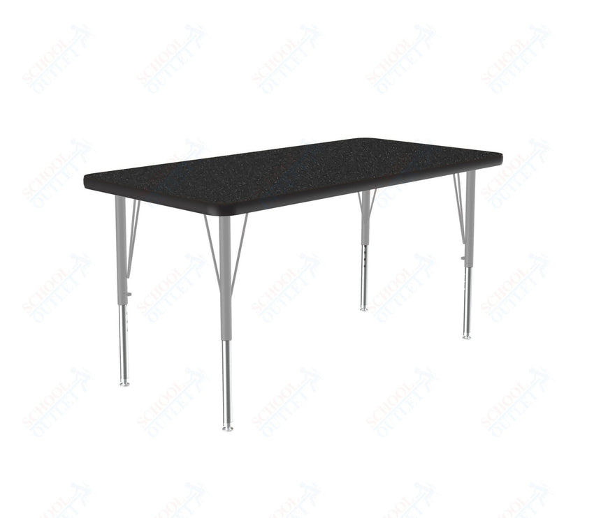 Correll Rectangular Deluxe High - Pressure Top Activity Tables with Adjustable Height 24"W x 48"L x 19 - 29"H (COR - A2448 - XX) - SchoolOutlet