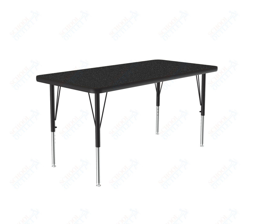 Correll Rectangular Deluxe High - Pressure Top Activity Tables with Adjustable Height 24"W x 48"L x 19 - 29"H (COR - A2448 - XX) - SchoolOutlet