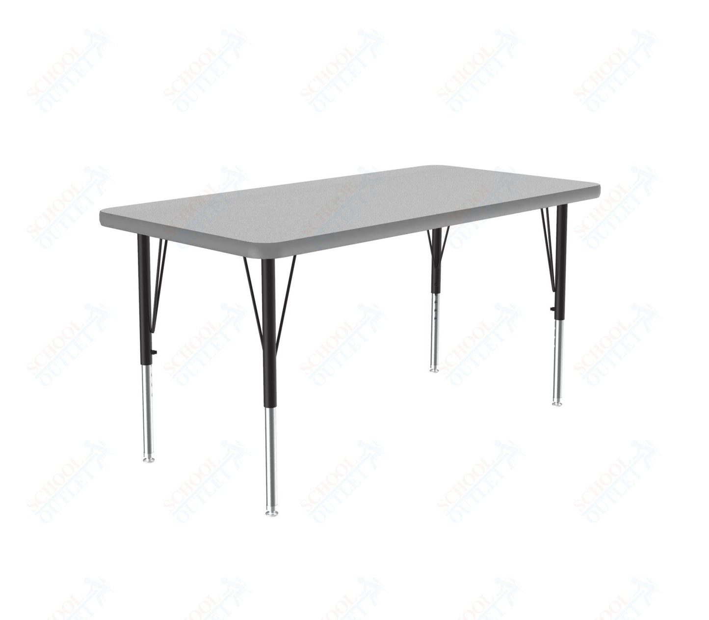 Correll Rectangular Deluxe High - Pressure Top Activity Tables with Adjustable Height 24"W x 48"L x 19 - 29"H (COR - A2448 - XX) - SchoolOutlet