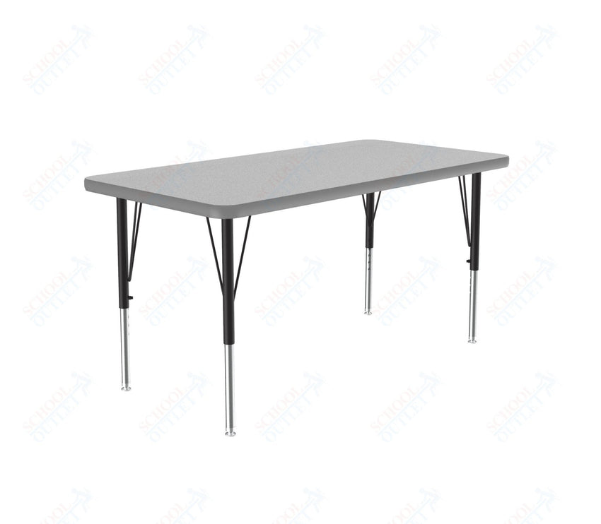 Correll Rectangular Deluxe High - Pressure Top Activity Tables with Adjustable Height 24"W x 48"L x 19 - 29"H (COR - A2448 - XX) - SchoolOutlet