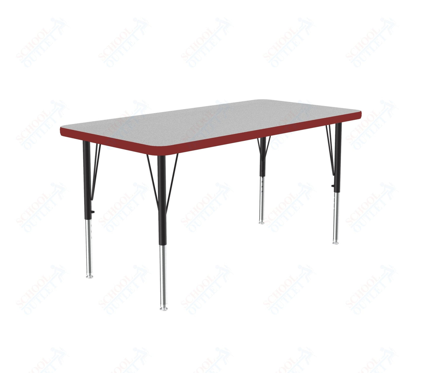 Correll Rectangular Deluxe High - Pressure Top Activity Tables with Adjustable Height 24"W x 48"L x 19 - 29"H (COR - A2448 - XX) - SchoolOutlet