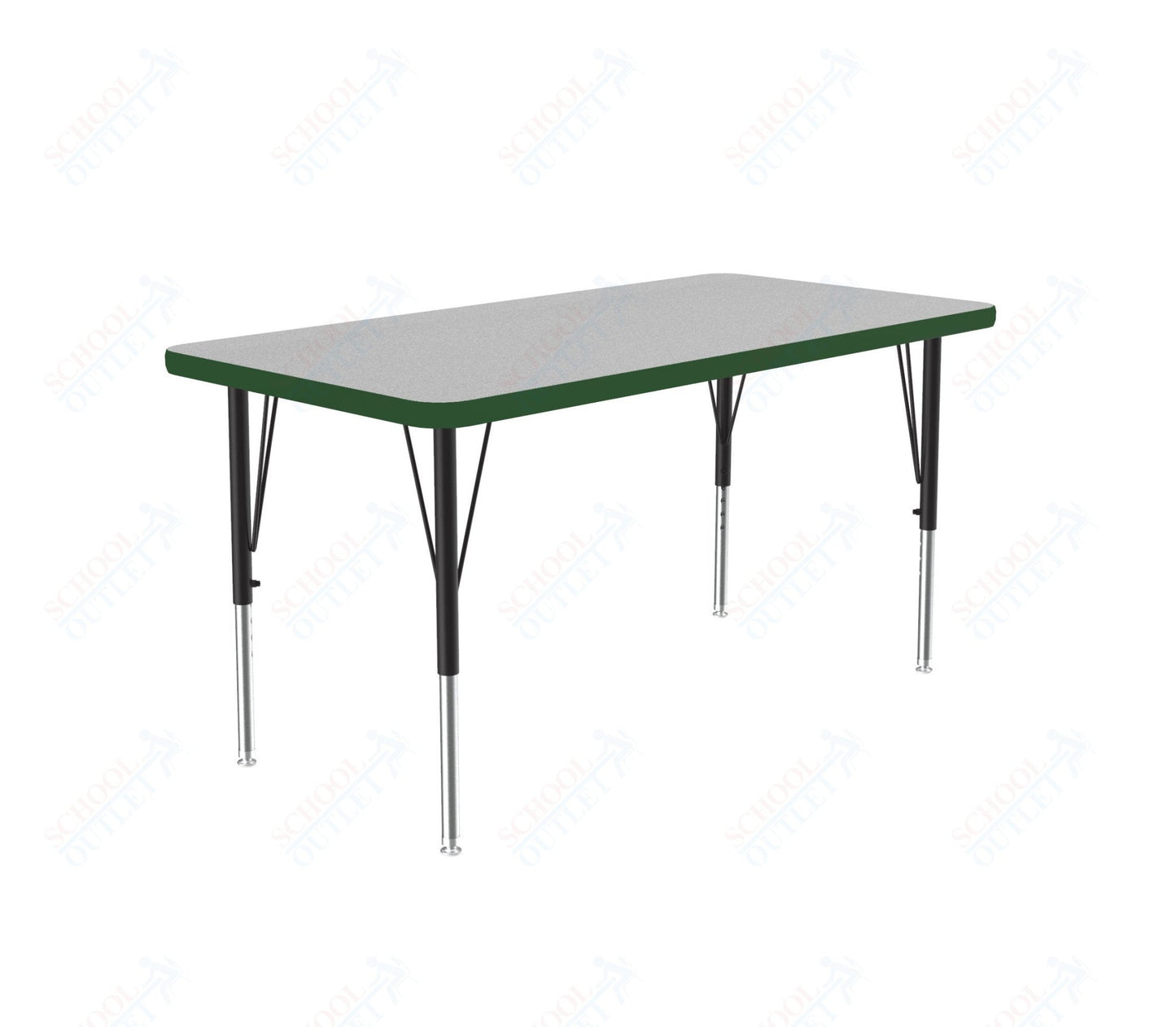 Correll Rectangular Deluxe High - Pressure Top Activity Tables with Adjustable Height 24"W x 48"L x 19 - 29"H (COR - A2448 - XX) - SchoolOutlet