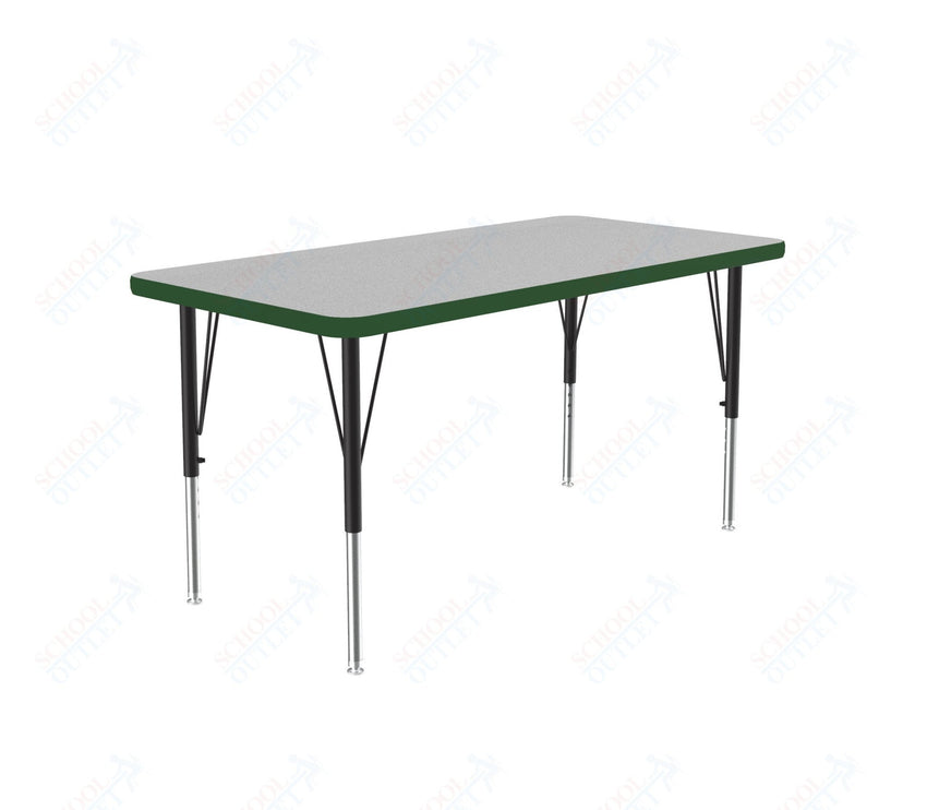 Correll Rectangular Deluxe High - Pressure Top Activity Tables with Adjustable Height 24"W x 48"L x 19 - 29"H (COR - A2448 - XX) - SchoolOutlet
