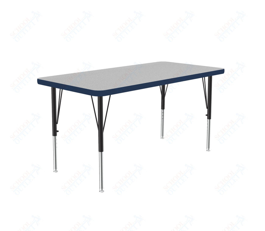 Correll Rectangular Deluxe High - Pressure Top Activity Tables with Adjustable Height 24"W x 48"L x 19 - 29"H (COR - A2448 - XX) - SchoolOutlet