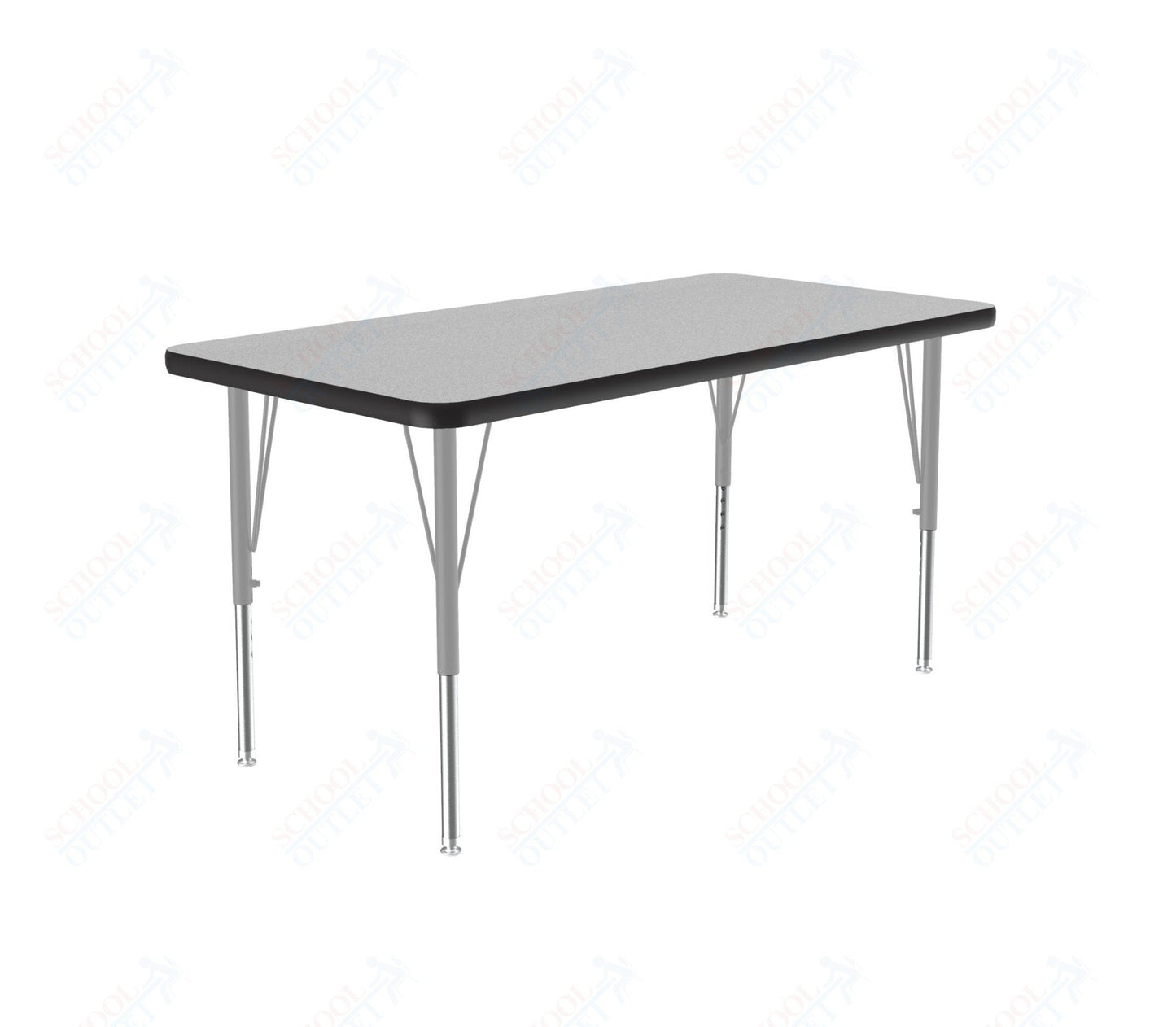 Correll Rectangular Deluxe High - Pressure Top Activity Tables with Adjustable Height 24"W x 48"L x 19 - 29"H (COR - A2448 - XX) - SchoolOutlet