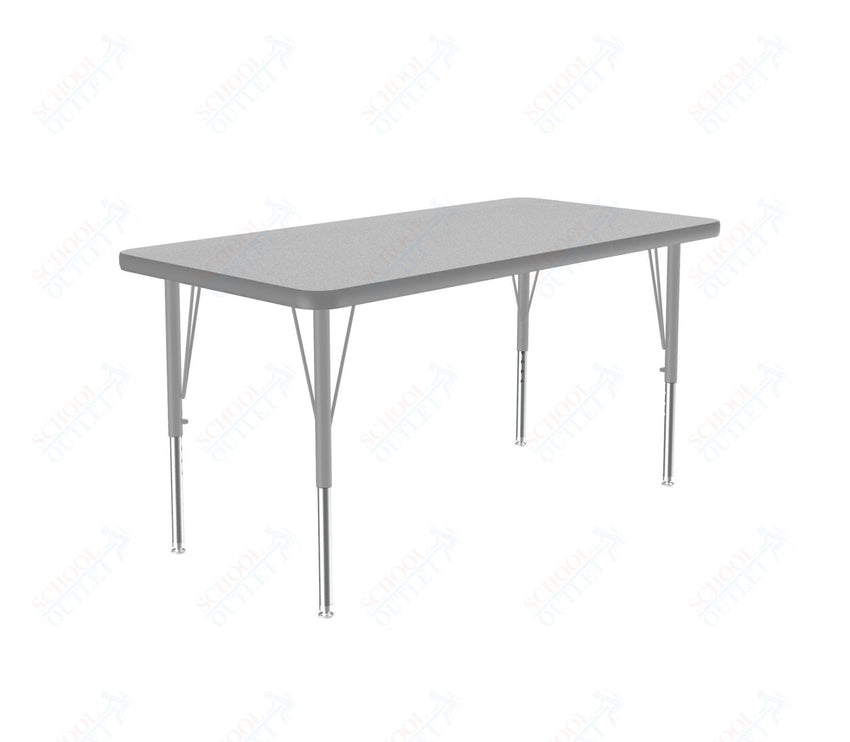 Correll Rectangular Deluxe High - Pressure Top Activity Tables with Adjustable Height 24"W x 48"L x 19 - 29"H (COR - A2448 - XX) - SchoolOutlet