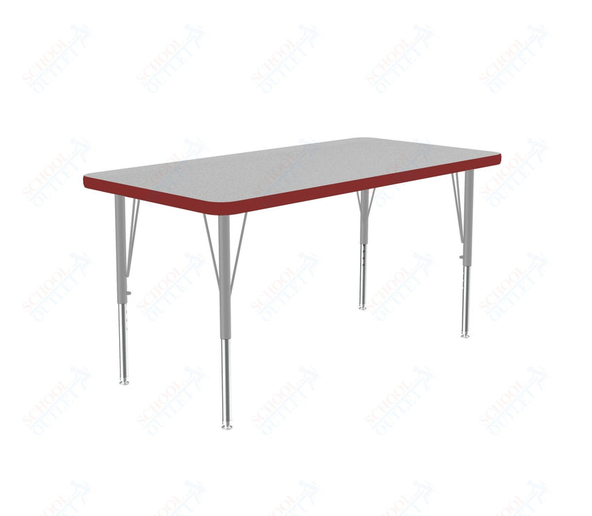 Correll Rectangular Deluxe High - Pressure Top Activity Tables with Adjustable Height 24"W x 48"L x 19 - 29"H (COR - A2448 - XX) - SchoolOutlet