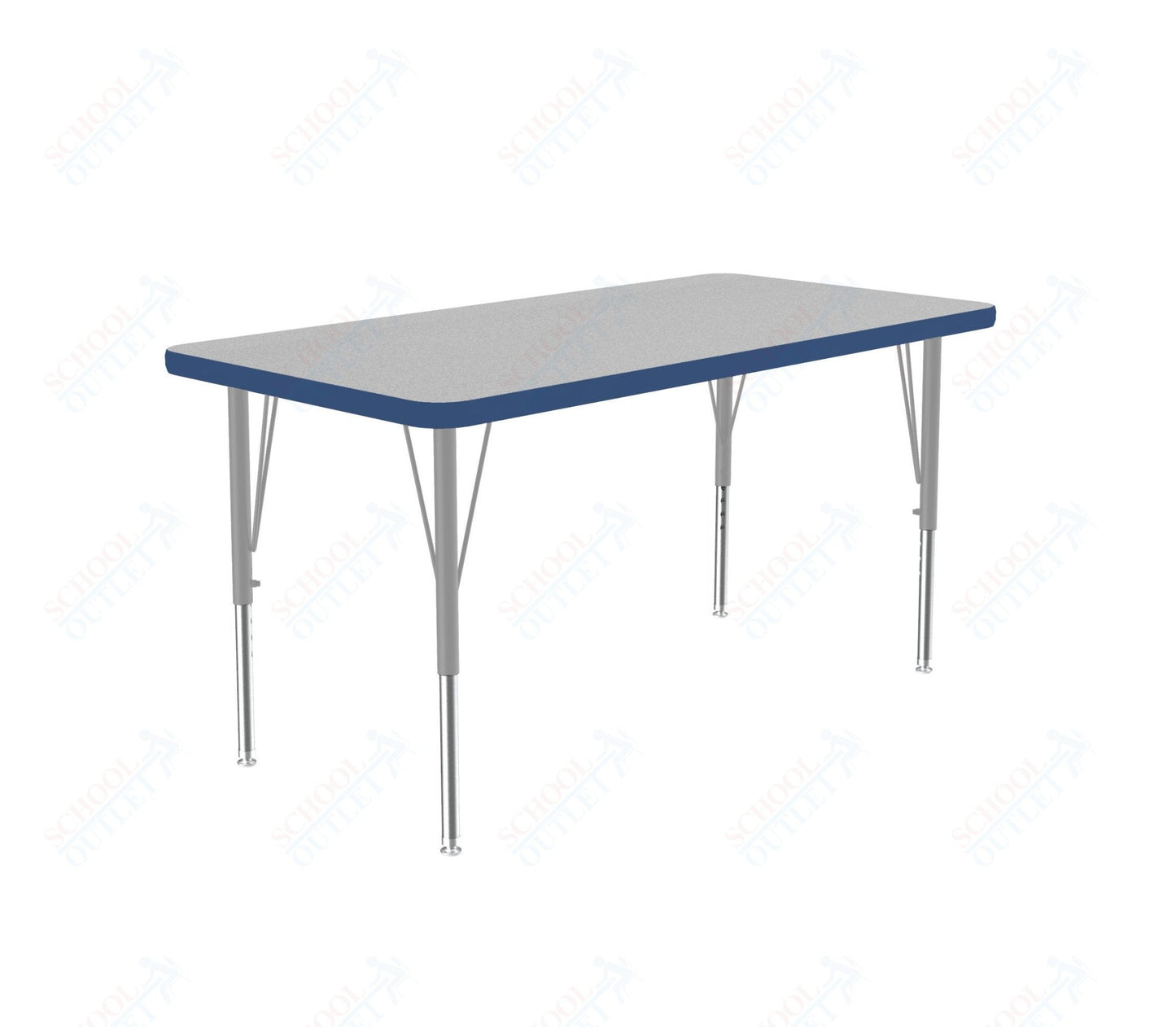 Correll Rectangular Deluxe High - Pressure Top Activity Tables with Adjustable Height 24"W x 48"L x 19 - 29"H (COR - A2448 - XX) - SchoolOutlet