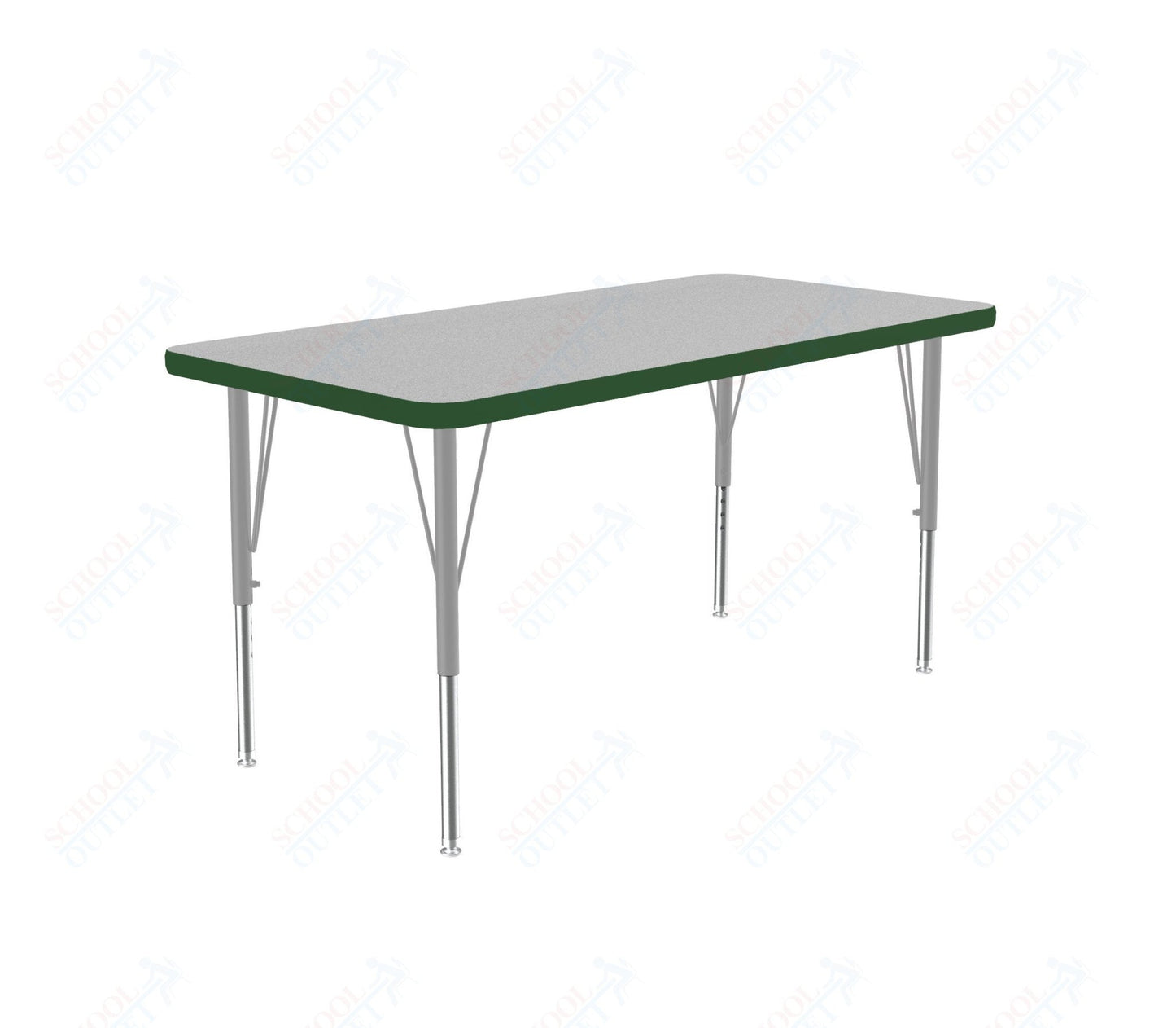 Correll Rectangular Deluxe High - Pressure Top Activity Tables with Adjustable Height 24"W x 48"L x 19 - 29"H (COR - A2448 - XX) - SchoolOutlet