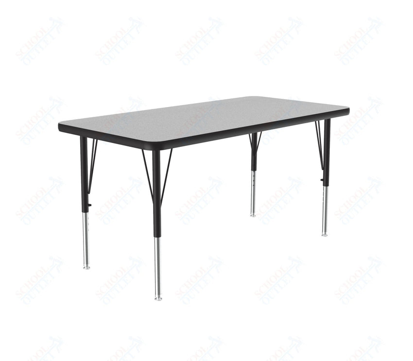 Correll Rectangular Deluxe High - Pressure Top Activity Tables with Adjustable Height 24"W x 48"L x 19 - 29"H (COR - A2448 - XX) - SchoolOutlet