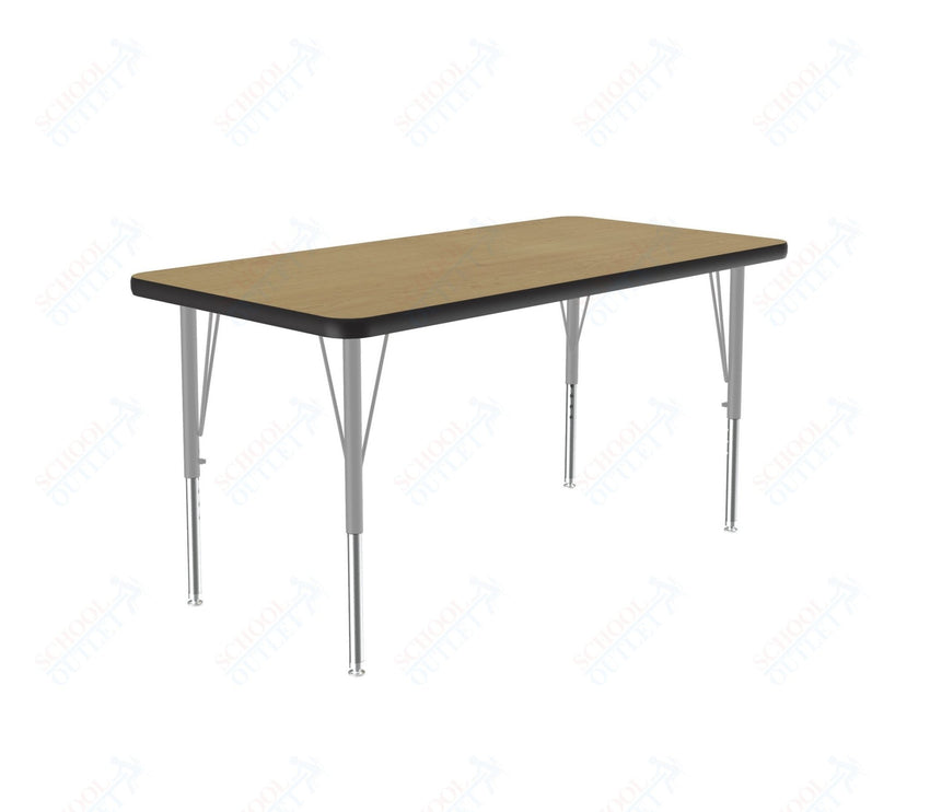 Correll Rectangular Deluxe High - Pressure Top Activity Tables with Adjustable Height 24"W x 48"L x 19 - 29"H (COR - A2448 - XX) - SchoolOutlet