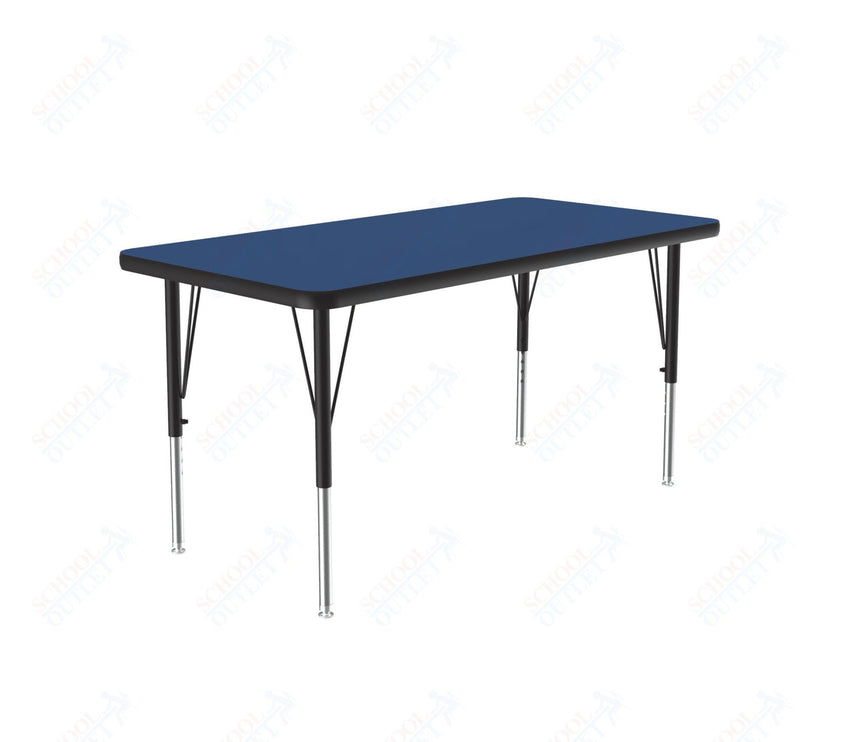 Correll Rectangular Deluxe High - Pressure Top Activity Tables with Adjustable Height 24"W x 48"L x 19 - 29"H (COR - A2448 - XX) - SchoolOutlet