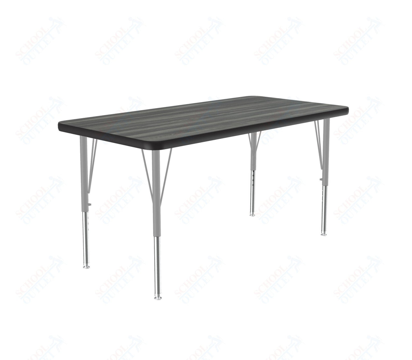 Correll Rectangular Deluxe High - Pressure Top Activity Tables with Adjustable Height 24"W x 48"L x 19 - 29"H (COR - A2448 - XX) - SchoolOutlet