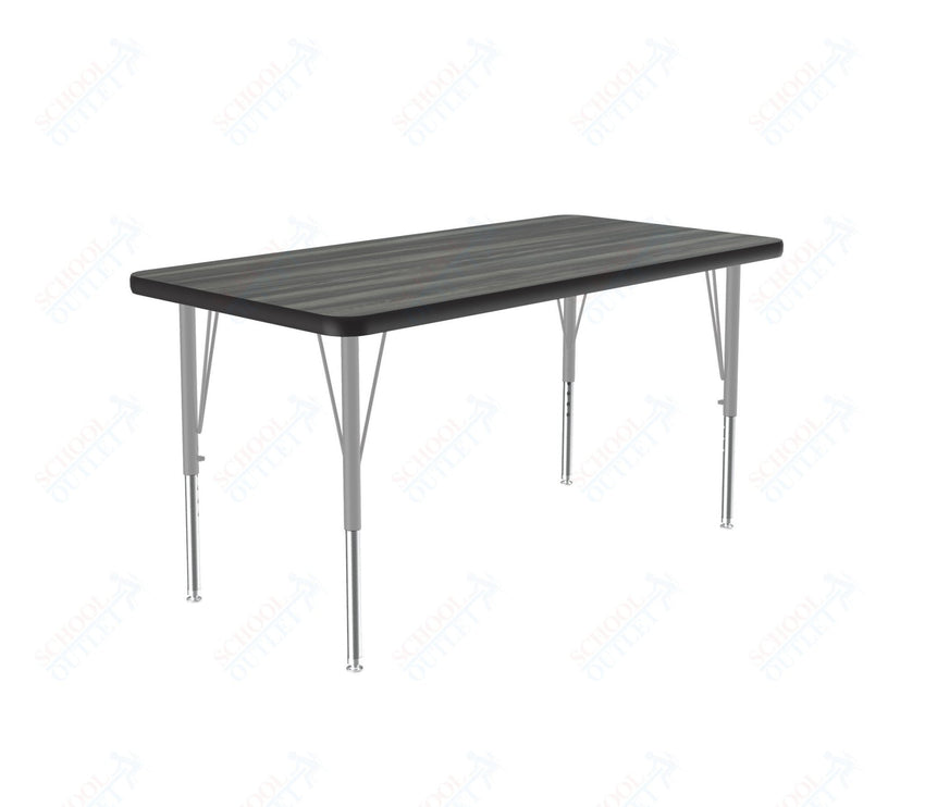 Correll Rectangular Deluxe High - Pressure Top Activity Tables with Adjustable Height 24"W x 48"L x 19 - 29"H (COR - A2448 - XX) - SchoolOutlet
