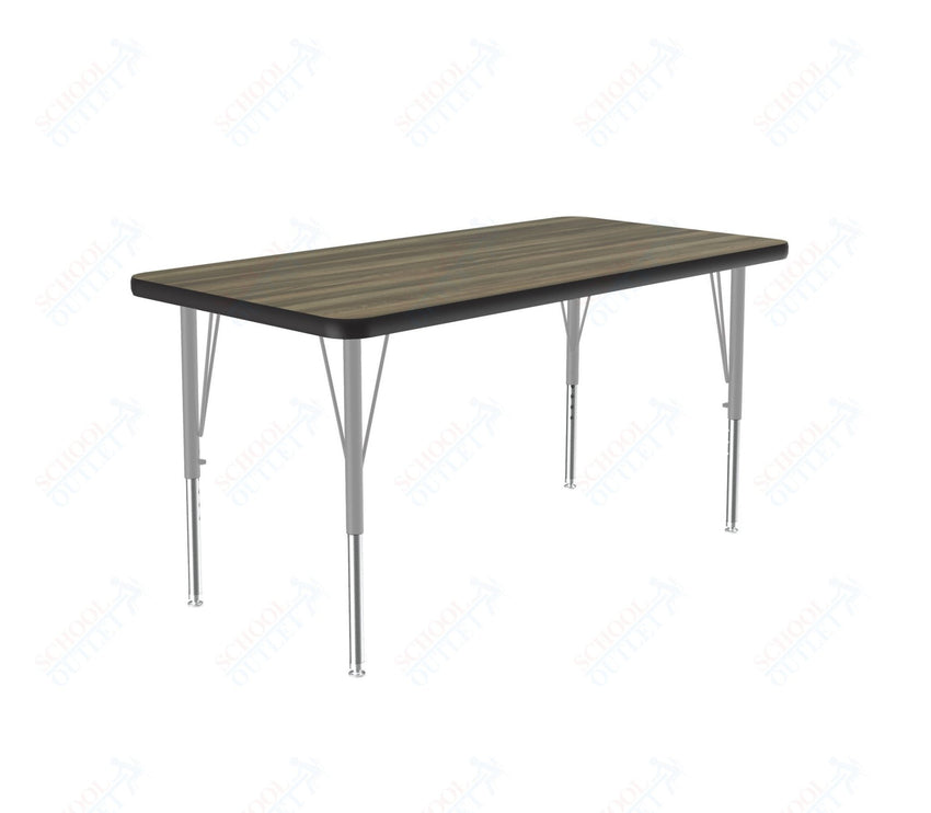 Correll Rectangular Deluxe High - Pressure Top Activity Tables with Adjustable Height 24"W x 48"L x 19 - 29"H (COR - A2448 - XX) - SchoolOutlet
