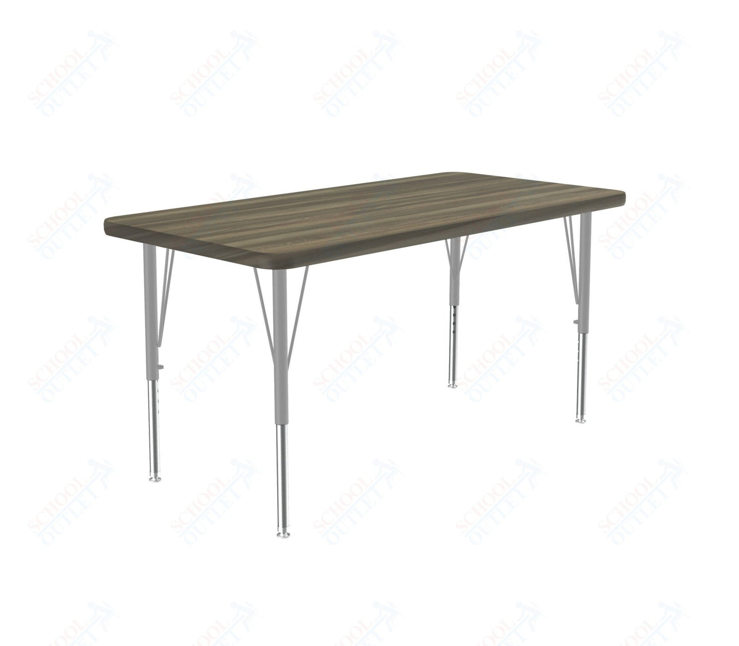 Correll Rectangular Deluxe High - Pressure Top Activity Tables with Adjustable Height 24"W x 48"L x 19 - 29"H (COR - A2448 - XX) - SchoolOutlet
