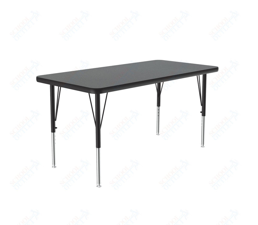Correll Rectangular Deluxe High - Pressure Top Activity Tables with Adjustable Height 24"W x 48"L x 19 - 29"H (COR - A2448 - XX) - SchoolOutlet
