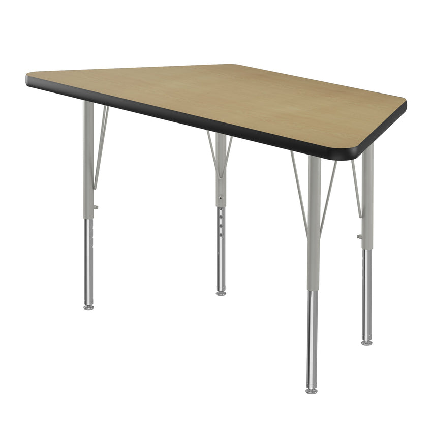 Correll Trapezoid Deluxe High - Pressure Top Activity Tables 24"W x 48"L x 19 - 29"H Adjustable Height (COR - A2448 - TRP - XX) - SchoolOutlet