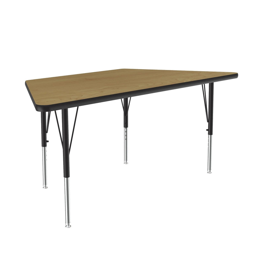 Correll Trapezoid Deluxe High - Pressure Top Activity Tables 24"W x 48"L x 19 - 29"H Adjustable Height (COR - A2448 - TRP - XX) - SchoolOutlet