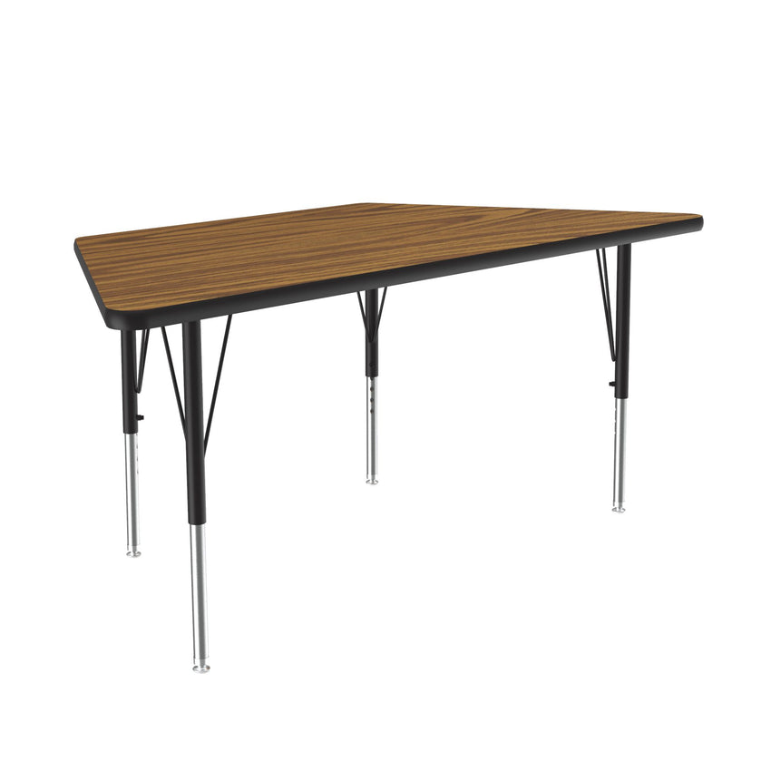 Correll Trapezoid Deluxe High - Pressure Top Activity Tables 24"W x 48"L x 19 - 29"H Adjustable Height (COR - A2448 - TRP - XX) - SchoolOutlet