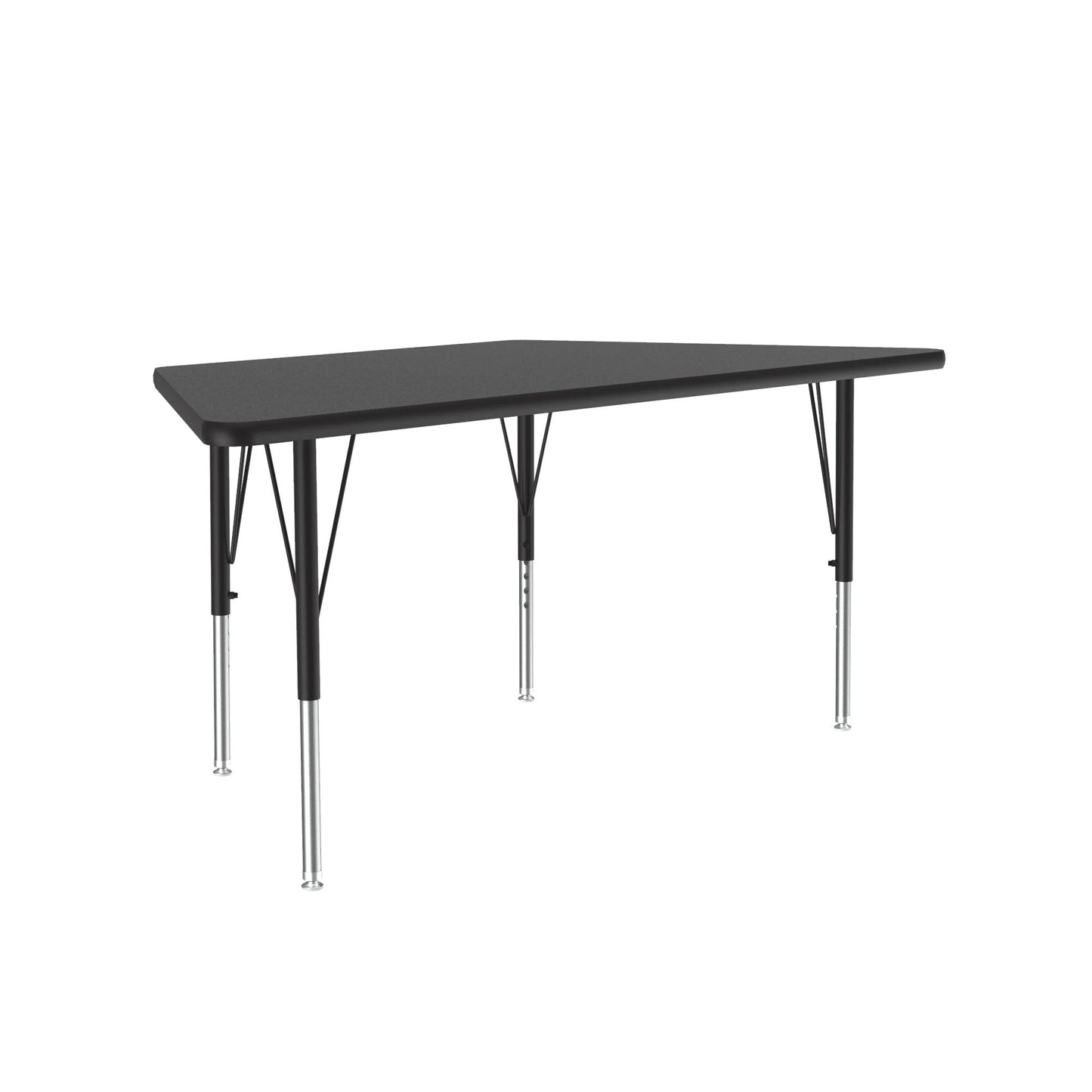 Correll Trapezoid Deluxe High - Pressure Top Activity Tables 24"W x 48"L x 19 - 29"H Adjustable Height (COR - A2448 - TRP - XX) - SchoolOutlet