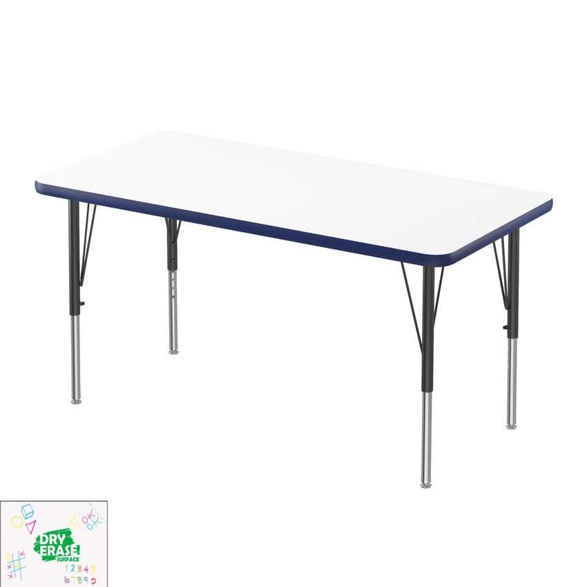 Correll Markerboard - Dry Erase Deluxe High Pressure Top - Activity Tables 24"W x 48"L x 19 - 29"H (COR - A2448DE - XX) - SchoolOutlet