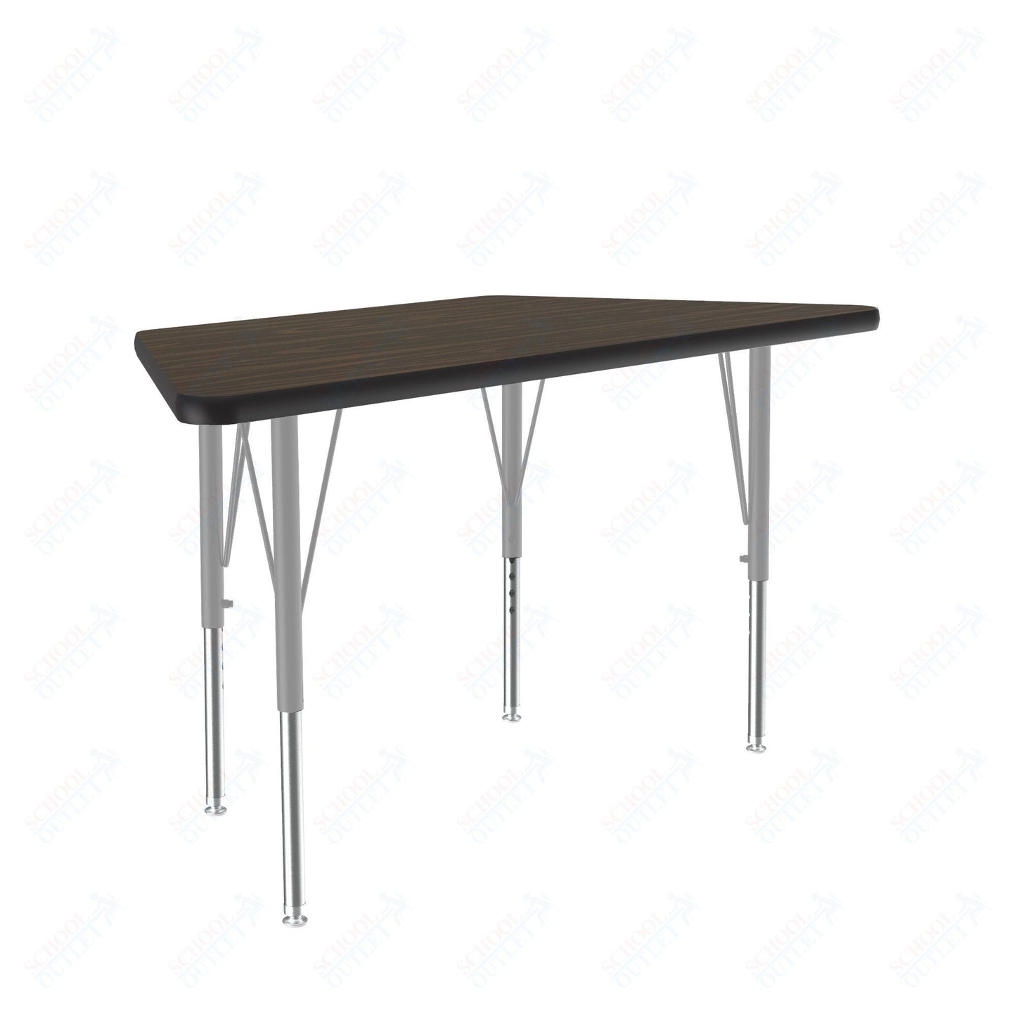 Correll Trapezoid Commercial Laminate Top Activity Tables 24"W x 48"L x 19-29"H Adjustable Height (COR-A2448TF-TRP-XX) - SchoolOutlet
