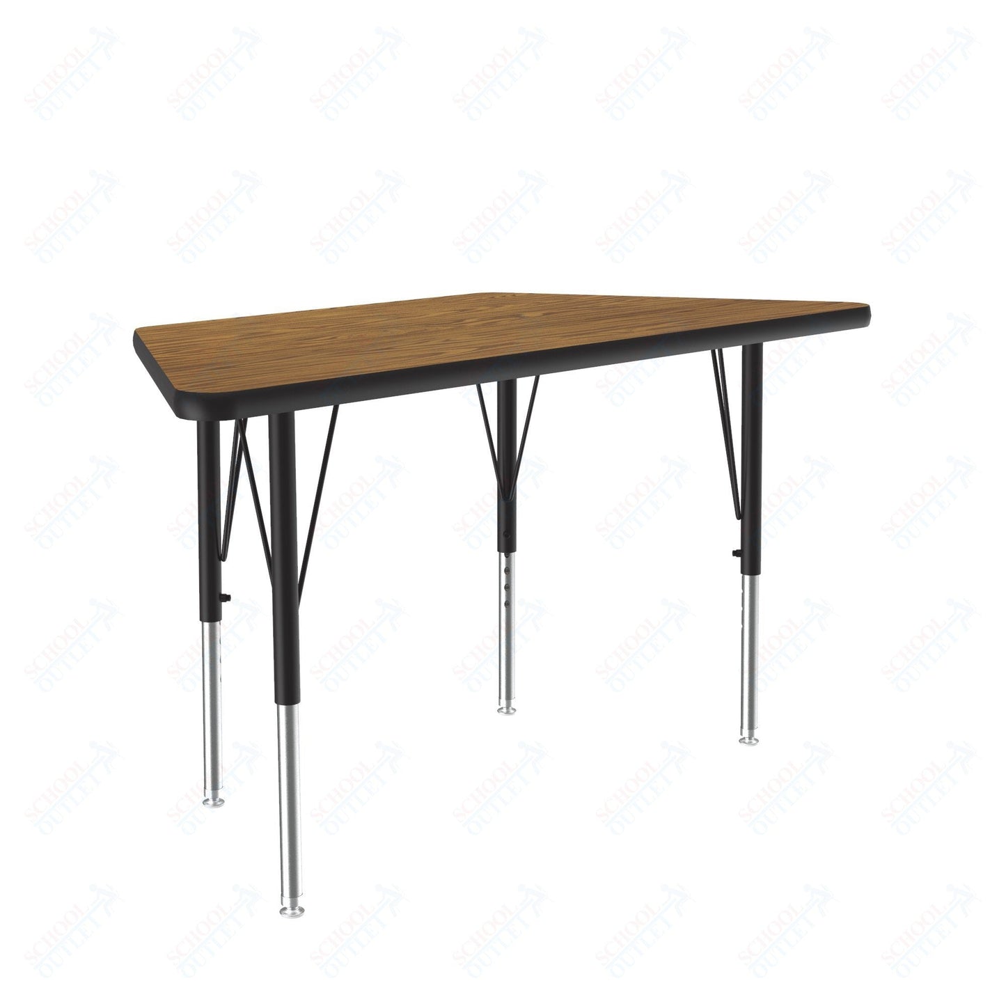 Correll Trapezoid Commercial Laminate Top Activity Tables 24"W x 48"L x 19-29"H Adjustable Height (COR-A2448TF-TRP-XX) - SchoolOutlet